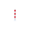 Barrier posts | Steel tube  102 x 2,9 mm | stationary, to be fixed by plugs | hot-dip galvanized and white coatedwith three red reflecting stripes | without eyelet